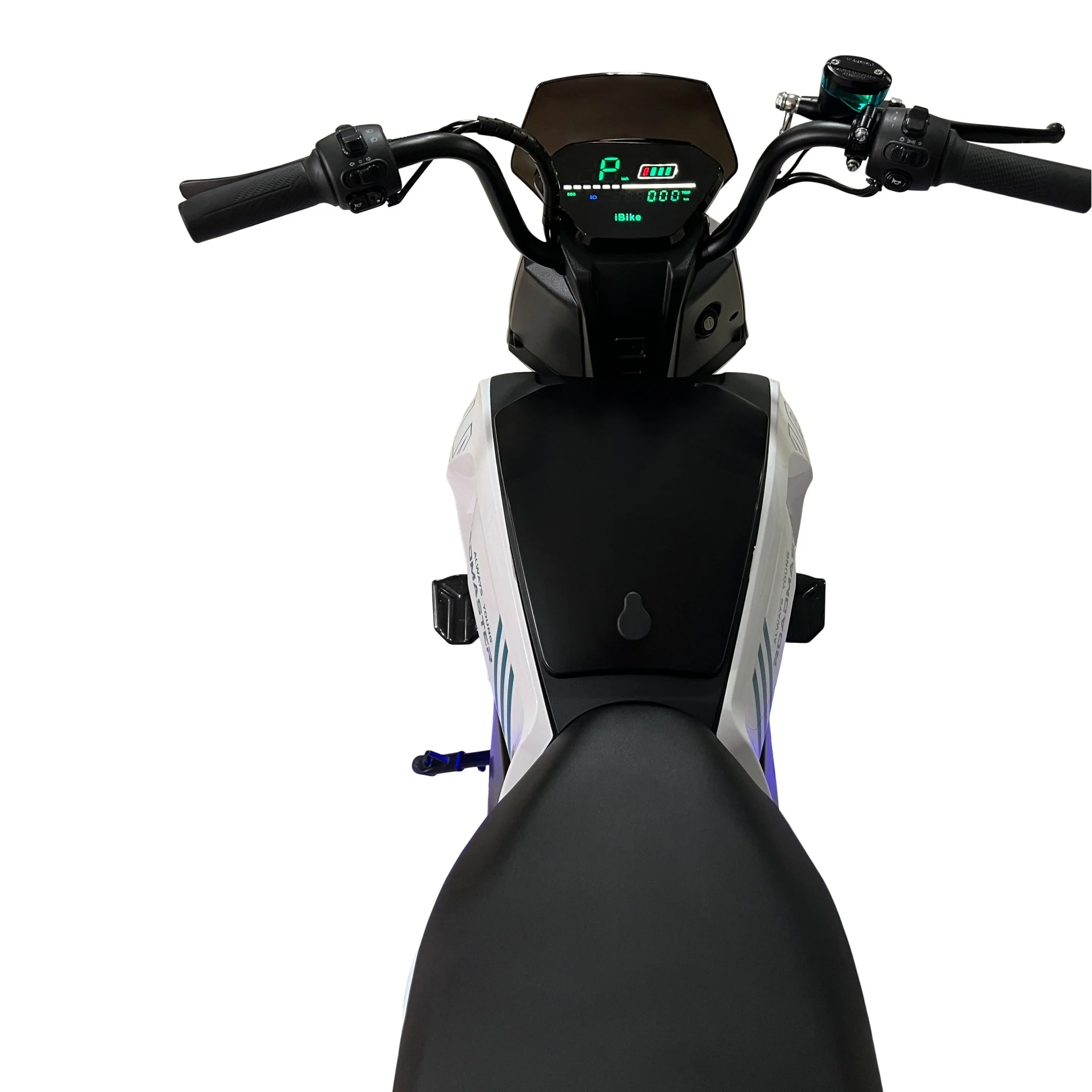 Bicicleta Eléctrica Roadmaster Águila Ninja 72V Blanco Verde - Image 3