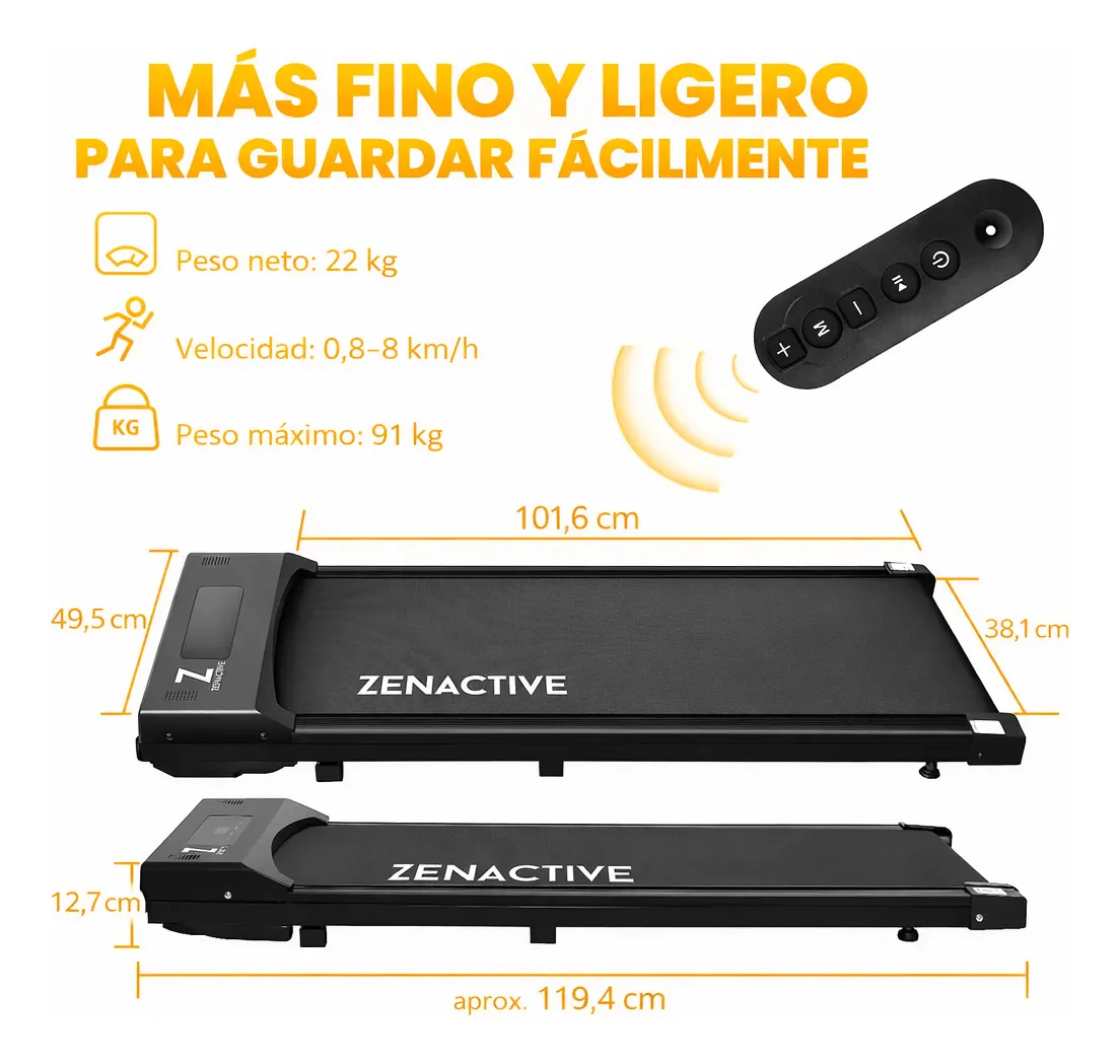 Caminadora Eléctrica Walkingpad Controlremoto Facil Guardado Negro 110v - Image 5