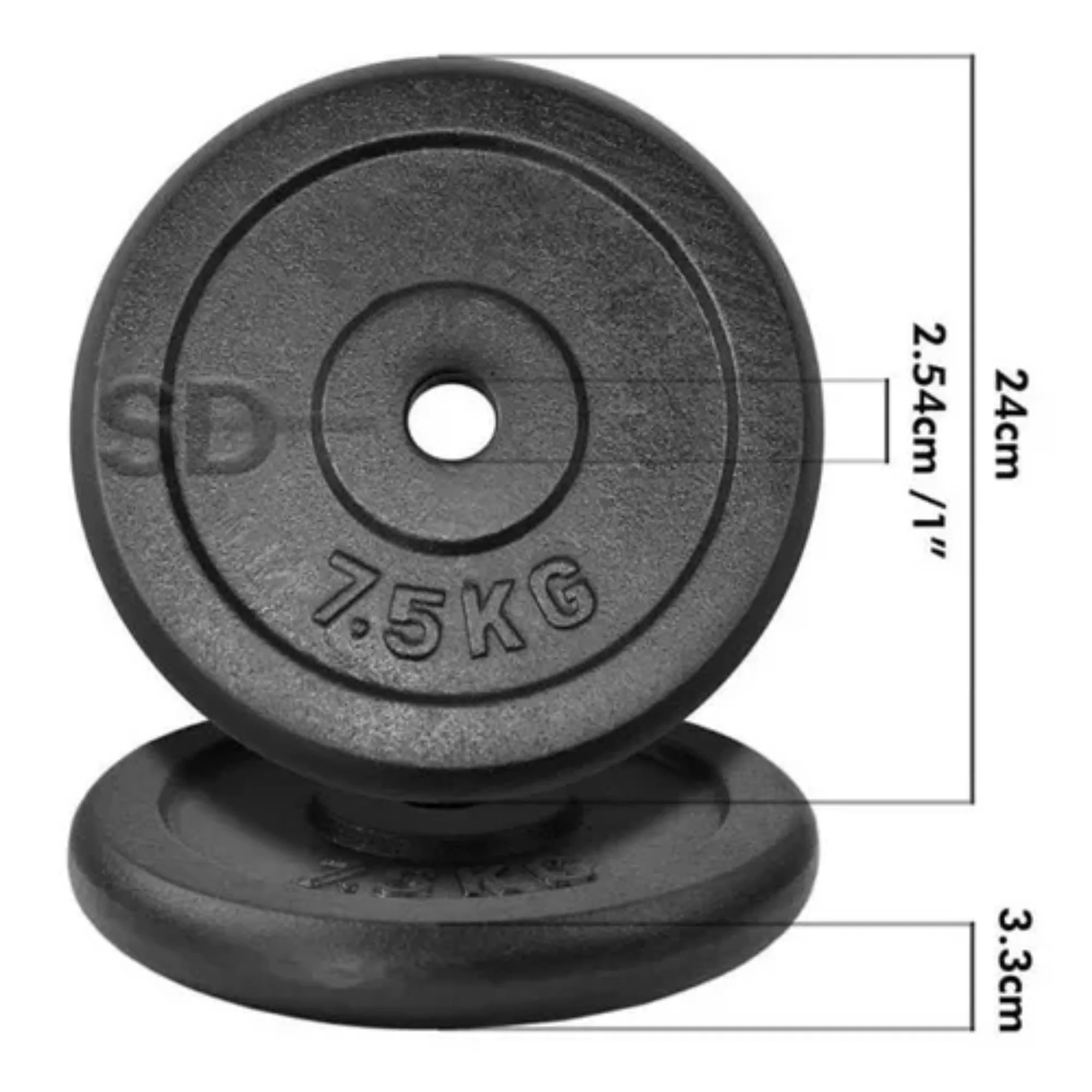 Combo de 2 Discos de Pesas de 7,5 kg Termoforrados en PVC – Resistencia y Calidad para tu Entrenamiento - Image 5