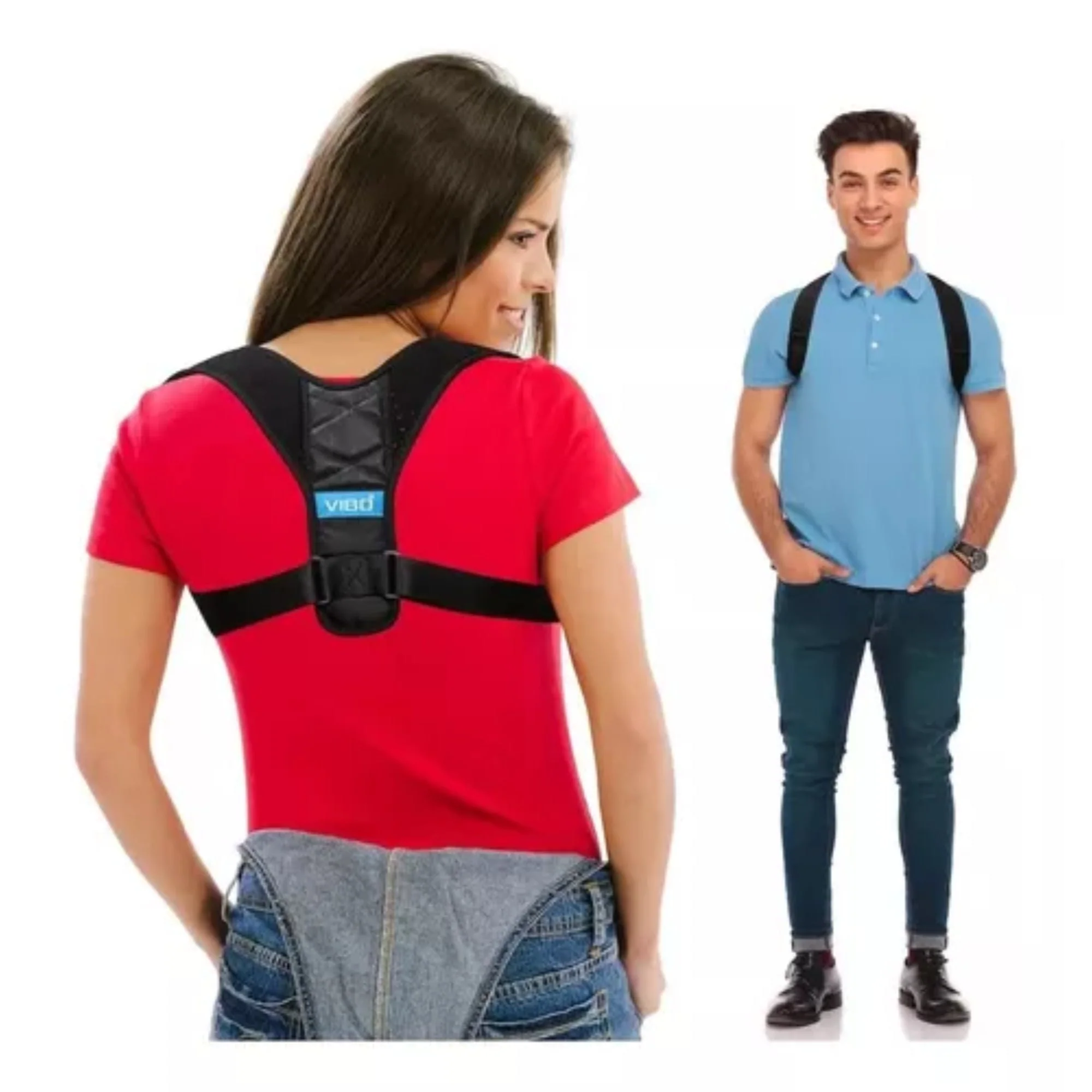 Faja Espalda Corrector Postura Soporte Clavicula Unisex Negra