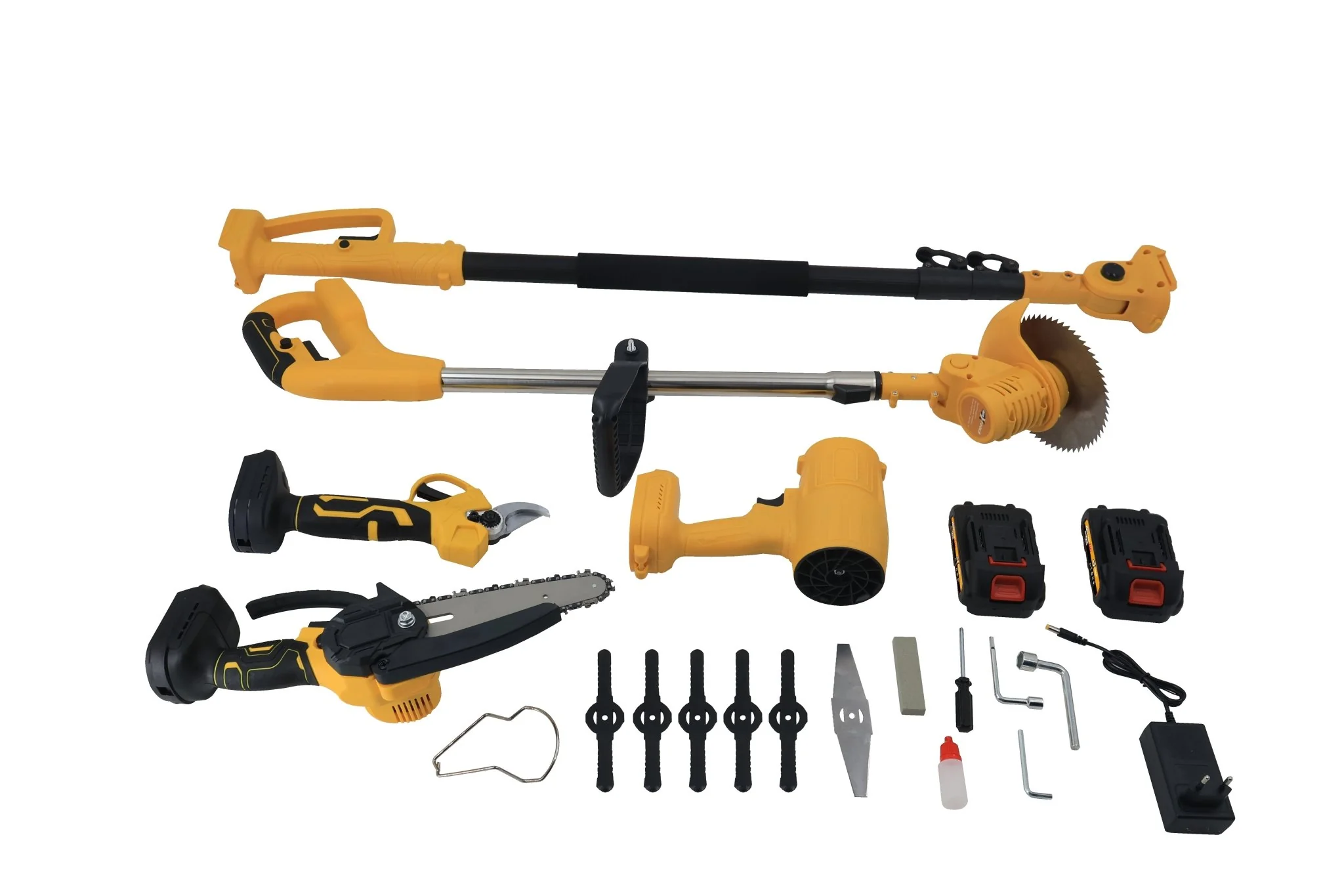Guadañadora Inalámbrica 5 en 1 Maxtools 24V + 2 Baterías – Desbrozadora, Motosierra, Poda en Altura, Tijera Eléctrica y Sopladora - Image 7