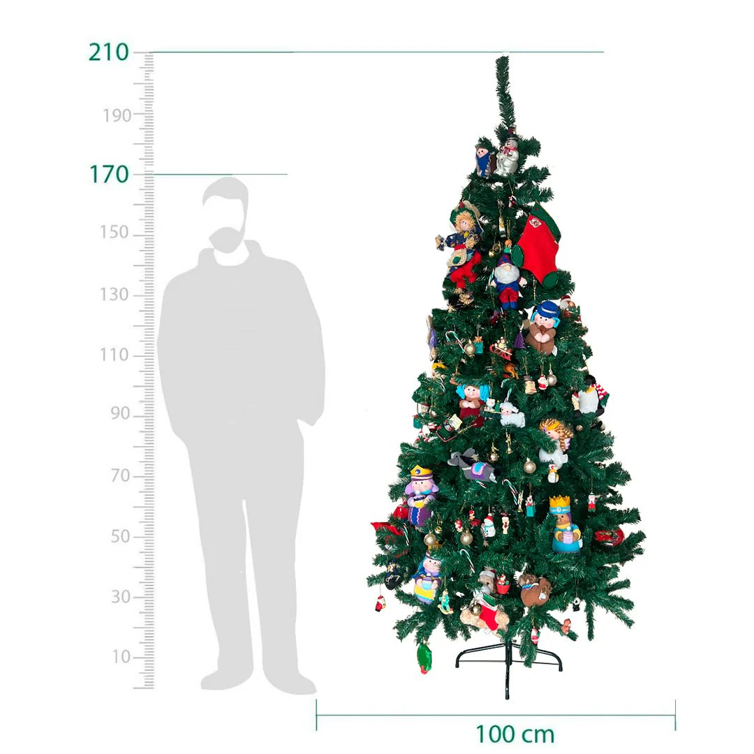 Arbol De Navidad 2.10cm Robusto 1250 Ramas Verde - Image 4