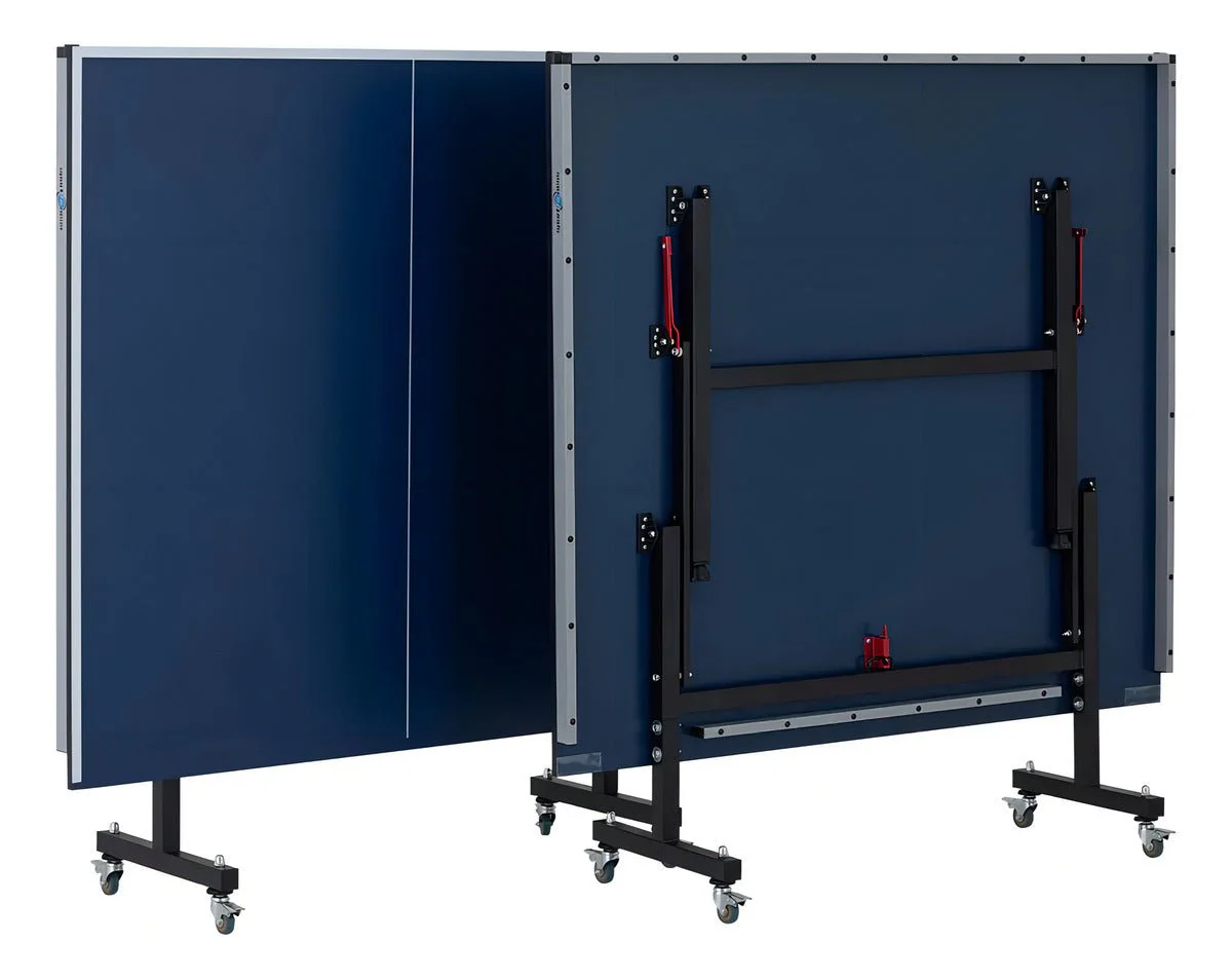 Mesa De Ping Pong Profesional Sportfitness 16mm Color Azul Claro Plegable Con Ruedas Ideal Gimnasio Hogar Competencia Entrenamiento Fácil Transporte Estable Resistente - Image 3