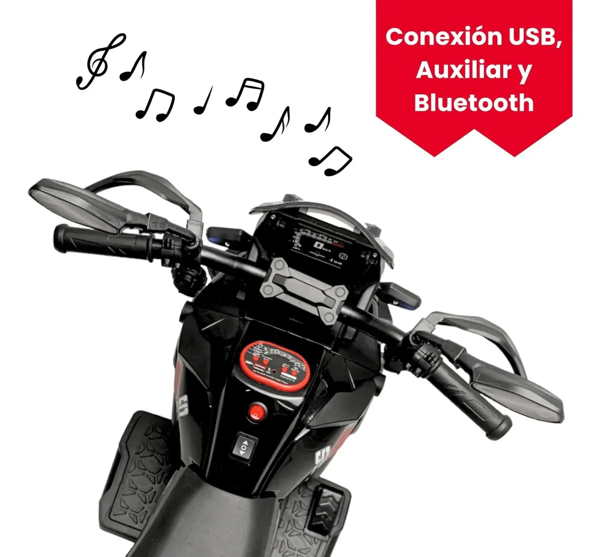 Moto Eléctrica Infantil Adventure 6V – Triciclo Montable con Baúl, Luces LED y Bluetooth (2 a 5 años) - Image 7
