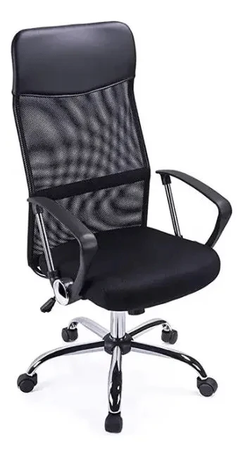 Silla De Oficina Ejecutiva Ergonómica Malla Negra Rotación 360° Altura Ajustable Base Estrella - Image 2