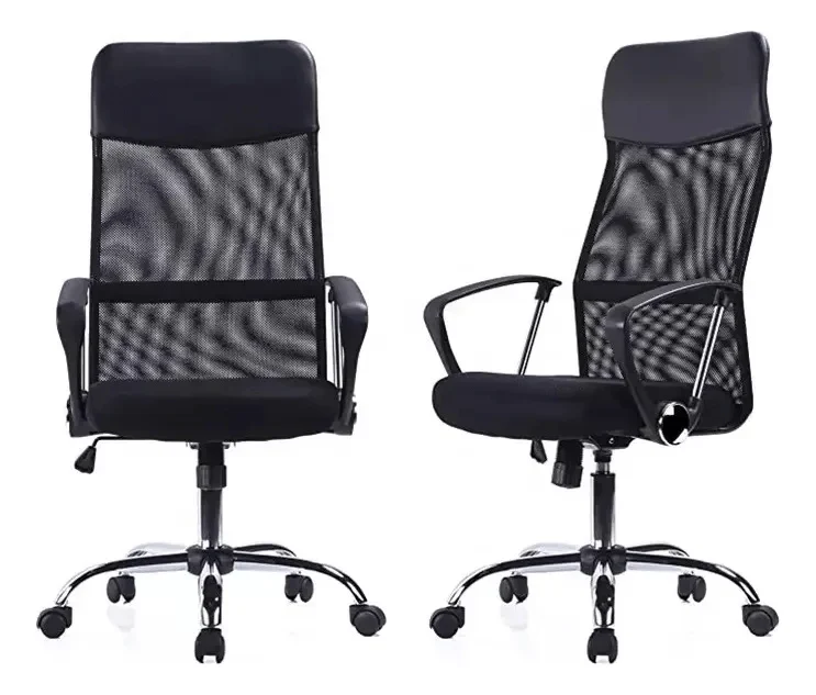 Silla De Oficina Ejecutiva Ergonómica Malla Negra Rotación 360° Altura Ajustable Base Estrella - Image 3
