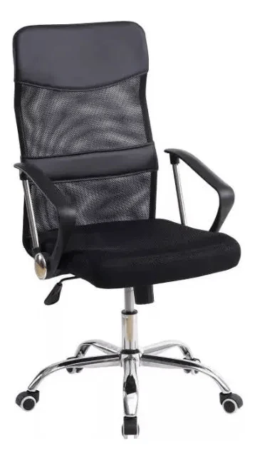 Silla De Oficina Ejecutiva Ergonómica Malla Negra Rotación 360° Altura Ajustable Base Estrella - Image 5