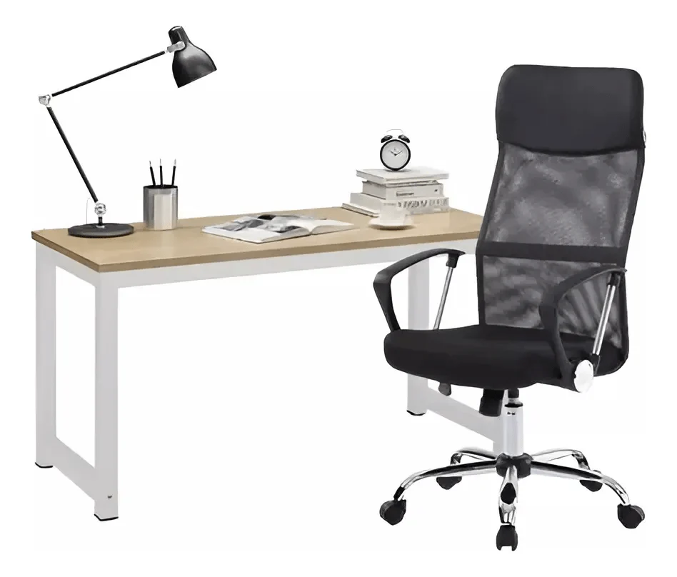 Silla De Oficina Ejecutiva Ergonómica Malla Negra Rotación 360° Altura Ajustable Base Estrella - Image 7