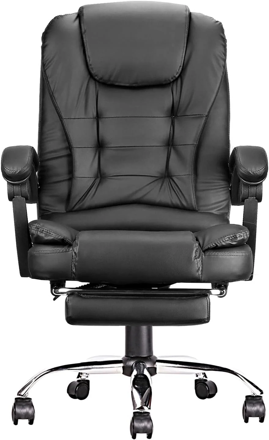 Silla De Oficina Gerencial Ecocuero Ergonomica Ajuste de Altura Con Posapie - Image 3